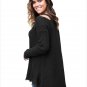 Size XXL Black Women's sweater long-sleeved V-neck strapless sweater