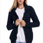Size XS Darkblue New women's knit sweater cardigan long sleeve coat