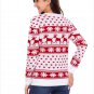 Size XXL Red Large size sweater round neck womens long-sleeved Christmas sweater