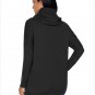 Size XL Black New women's sweater solid color high-collar hemp long-sleeved large size sweater