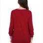 Size XL Red Sweater santa round neck long sleeve plus size women's sweater