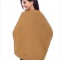 Size M Khaki Large size sweater shawl collar bat sleeve knit women's sweater