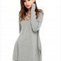 Size S Grey Winter sexy women's cross belt V-neck long-sleeved large oversized sweaters