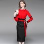 Size XL New fashion suit skirt women two sets of red coat hip half skirt women
