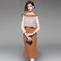 Size M Autumn new ladies long-sleeved dress lace wrap fishtail skirt Slim long Dress
