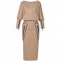 Size L Khaki 2017 autumn new bat sleeve loose hip dress boutique women's long Dress