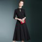 Size S winter dress 2017 new Slim sleeve pencil dress retro black dress
