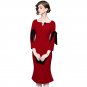 Size M Red Women Long Pencil Dress Bow-knot Fashion Dress