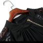 Size L Black Lace Hollow Out Women Elegant Party Dress