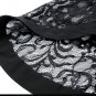 Size L Black Lace Hollow Out Women Elegant Party Dress
