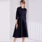 Size L Blue OL Women Shirt Dress