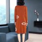 Size L Brown Women Spring Knited Long Dress