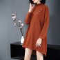 Size XL Brown Women Knitted Fashion Dress