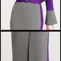 Size XL Purple Women OL Patchwork Fake Two-Piece Dress