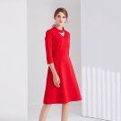 Size M Red Classic 1950s Women Dress