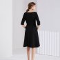 Size L Black Vintage Retro Evening Dress