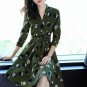 Size XL Green Women Fashion Coat Polka Dots Winter