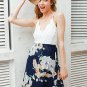 Size M White Lace Chiffon Patchwork V-neck Dress DM1001