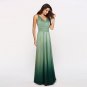 Size M Green Gradient Sexy Cross Bandage Evening Dress DM1077