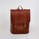 Large Brown Leather Backpack