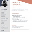 Resume template for word ( 2 page resume), creative cv template, instant download