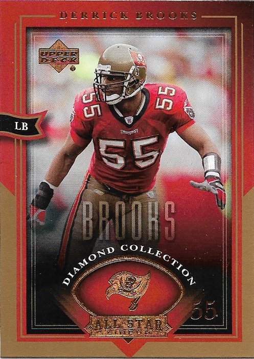 Derrick Brooks 2004 Upper Deck Diamond All-Star Lineup #54 Tampa Bay Buccaneers Football Card