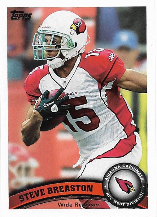 Steve Breaston 2011 Topps #197 Arizona Cardinals Football Card