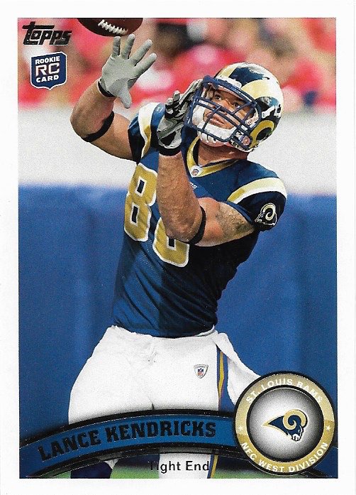 Lance Kendricks 2011 Topps Rookie #421 St. Louis Rams Football Card