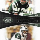 Joe Namath, Mark Sanchez 2011 Topps Faces of the Franchise #FF-NS New York Jets Football Card