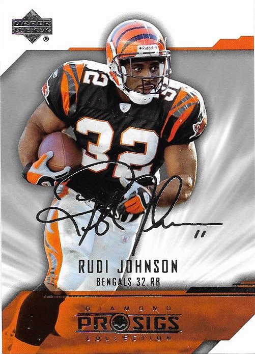 Rudi Johnson 2004 Upper Deck Pro Sigs #19 Cincinnati Bengals Football Card