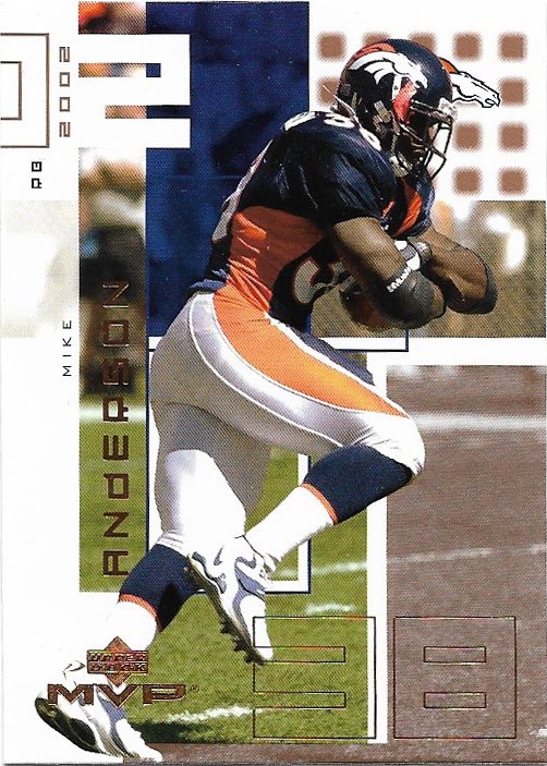 Mike Anderson 2002 Upper Deck MVP #73 Denver Broncos Football Card