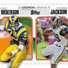 Eric Dickerson-Steven Jackson 2010 Topps Gridiron Lineage #GL-DL Rams Football Card Eric Dickerson-Steven Jackson 2010 Topps Gridiron Lineage #GL-DL Rams Football Card