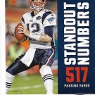 Tom Brady 2017 Score Standout Numbers #5 New England Patriots Football Card