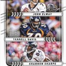 John Elway, Terrell Davis, Shannon Sharpe 2017 Score Drive Team #11 Denver Broncos Football Card