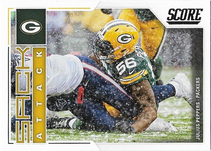 Julius Peppers 2017 Score Sack Attack #1 Green Bay Packers Football Card