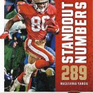 Jerry Rice 2017 Score Standout Numbers #2 San Francisco 49ers Football Card