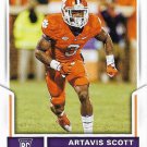Artavis Scott 2017 Score Rookie #434 Clemson Tigers Football Card