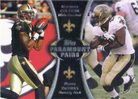 Marques Colston, Pierre Thomas 2012 Topps Paramount Pairs #PA-CT New Orleans Saints Football Card