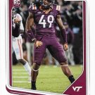 Tremaine Edmunds 2018 Score Rookie #346 Virginia Tech Hokies Football Card