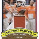 D'Onta Foreman 2018 Panini Classics Saturday Swatches Memorabilia #3 Texas Longhorns Football Card