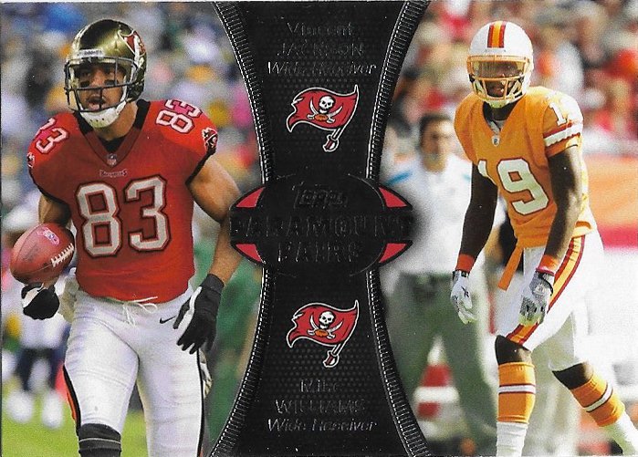Vincent Jackson, Mike Williams 2012 Topps Paramount Pairs #PA-JW Tampa Bay Buccaneers Football Card