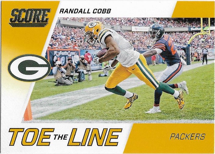 Randall Cobb 2016 Score Toe The Line Gold #15 Green Bay Packers Football Card
