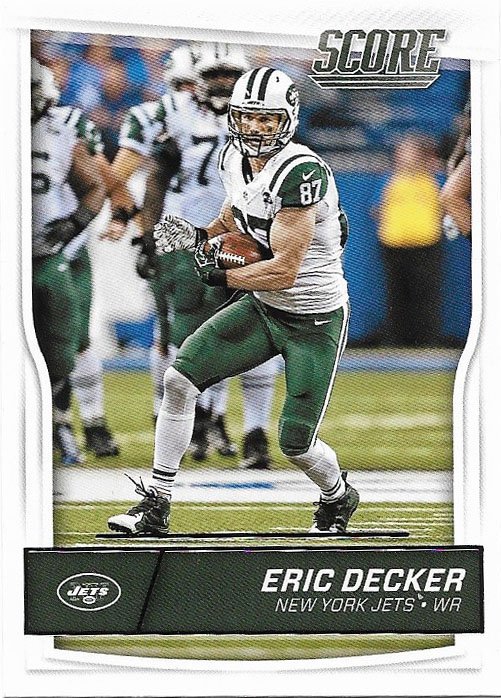 Eric Decker 2016 Score #224 New York Jets Football Card