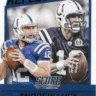 Andrew Luck, Peyton Manning 2016 Score Reflections #4 Indianapolis Colts Football Card