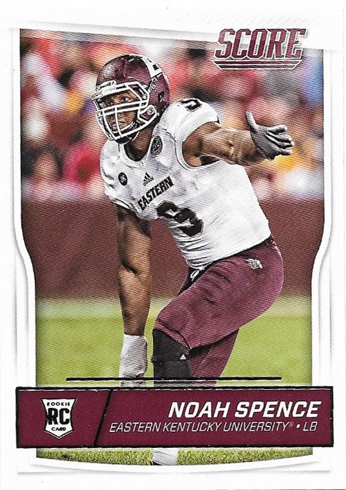 Noah Spence 2016 Score Rookie #427 Eastern Kentucky Colonels Football Card