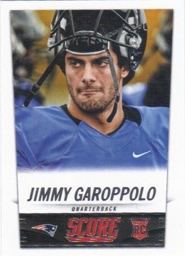 Jimmy Garoppolo 2014 Score Rookie 386 New England Patriots Football Card