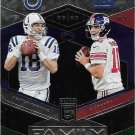 Peyton Manning, Eli Manning 2017 Donruss Elite Family Tiess Green #3 Football Card