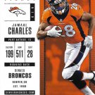 Jamaal Charles 2017 Panini Contenders #63 Denver Broncos Football Card