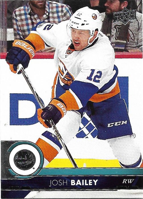 Josh Bailey 2017-18 Upper Deck #123 New York Islanders Hockey Card