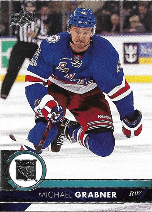 Michael Grabner 2017-18 Upper Deck #129 New York Rangers Hockey Card